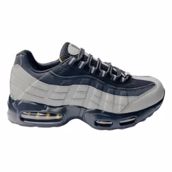 Men's Comfy Air Cushioned Sports Lace Up Trainers - UK 7 / EU 41 / US 8, Grey / Black