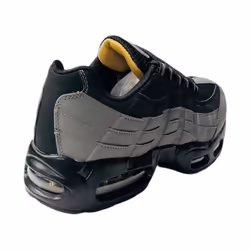 Men's Comfy Air Cushioned Sports Lace Up Trainers - UK 7 / EU 41 / US 8, Grey / Black