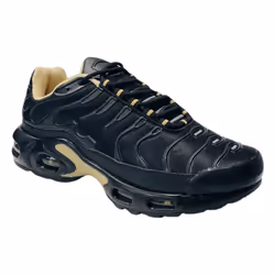 Men's Lace Up Air Cushioned Sports Trainers - UK 11 / EU 45 / US 12, Black