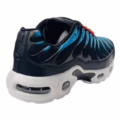 Men's Lace Up Air Cushioned Sports Trainers - UK 8 / EU 42 / US 9, Black / Blue