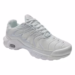 Men's Lace Up Sports Air Cushioned Trainers - UK 9 / EU 43 / US 10, White