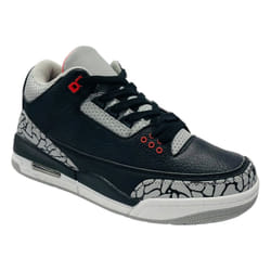 Men's Air Cushioned Sports Lace Up Trainers - UK 8 / EU 42 / US 9, Black / Grey