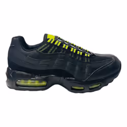 Men's Air Cushioned Sports Lace Up Trainers - UK 6 / EU 40 / US 7, Black / Green