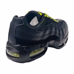Men's Air Cushioned Sports Lace Up Trainers - UK 7 / EU 41 / US 8, Black / Green