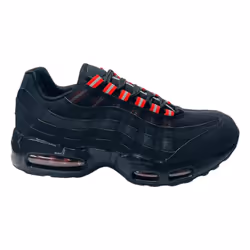 Men's Air Cushioned Sports Lace Up Trainers - UK 7 / EU 41 / US 8, Black / Red