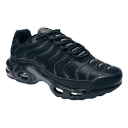 Men's Sports Air Cushioned Lace Up Trainers - UK 7 / EU 41 / US 8, Black