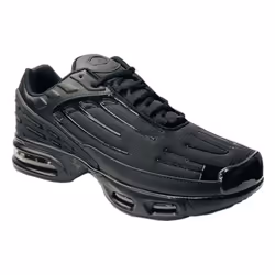 Men's Lace Up Sports Air Cushioned Trainers - UK 6 / EU 40, Black