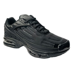 Men's Lace Up Sports Air Cushioned Trainers - UK 6 / EU 40, Black