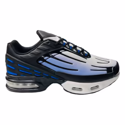 Men's Lace Up Sports Air Cushioned Trainers - UK 7 / EU 41, Black / Blue