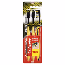 Colgate Zigzag Black Charcoal Toothbrush Triple Pack