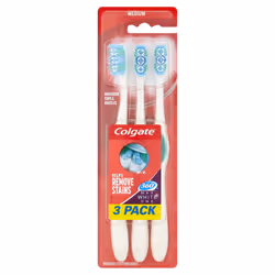 Colgate 360 Degrees Max White One Medium Toothbrush, Triple Pack