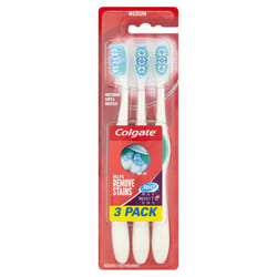 Colgate 360 Degrees Max White One Medium Toothbrush, Triple Pack