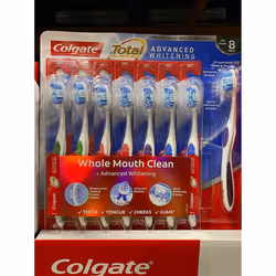 Colgate Total Advanced Whitening Toothbrush, 8-Pack