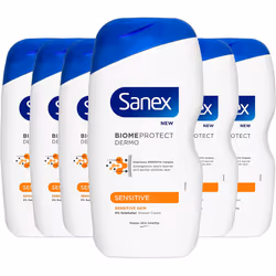 Sanex BiomeProtect Sensitive Shower Cream 450ml, Sensitive Cleansing & Soothing Shower Gel, Microbiome Skincare Body Wash (6x ...