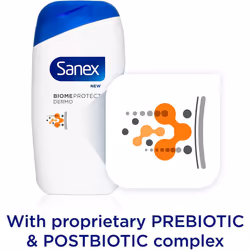 Sanex BiomeProtect Sensitive Shower Cream 450ml, Sensitive Cleansing & Soothing Shower Gel, Microbiome Skincare Body Wash (6x450ml)