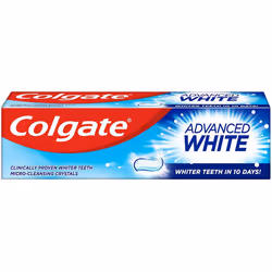 Colgate Advanced White Toothpaste, 6 x Multi Action Whitening Toothpastes with Cavity Protection Fluoride Formula for Whiter Teeth, Bulk/Value Set - 6