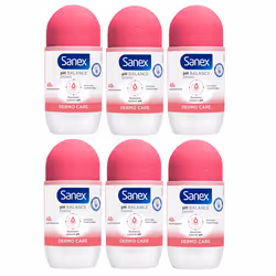 SANEX DERMO CARE ROLL ON ANTI PERSPIRANT DEODORANT 50ML PACK OF 6