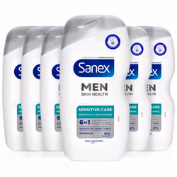 Men Skin Health Sensitive Care Shower Gel 400ml x 6 | men's body wash | protects skin | helps reduce risk of irritation | enh ...