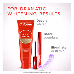 Max White Stainlift Pro Clean Toothpaste 75ml | 5x whiter teeth* in 3 days | sensitive teeth whitening toothpaste | 24/7 protection for sensitive