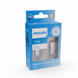 Philips Ultinon Pro7000 SI 11961WU70X2 Superior brightness, a safer drive, 12 V, W5W, LED, 4000 K, 2 pc(s)