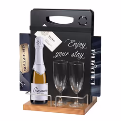 Securit Table Caddy Freestanding Metal, Wood Black, Silver - Additional view 5