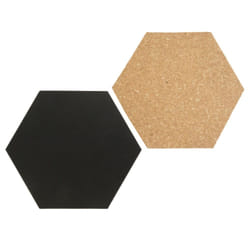 Securit FB-CB-HEX bulletin board Fixed bulletin board Black, Brown Cork, Metal