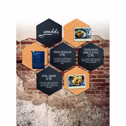 Securit FB-CB-HEX bulletin board Fixed bulletin board Black, Brown Cork, Metal - Additional view 6