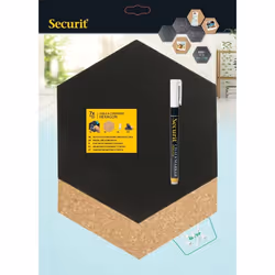 Securit FB-CB-HEX bulletin board Fixed bulletin board Black, Brown Cork, Metal - Additional view 8