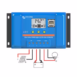 Victron Bluesolar PWM Charge Controller 12/24v 10A LCD With USB