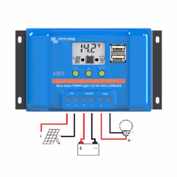 Victron Bluesolar PWM Charge Controller 12/24v 20A LCD Screen & USB