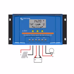 Victron Bluesolar PWM Charge Controller 12/24v 30A LCD Screen & USB Ports