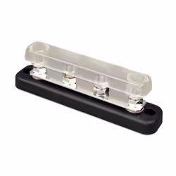 Victron Energy 150A, 250A & 600A Busbar for High Current & Removable Cover - Busbar 150A 4P with 4 terminals +cover Dimension ...
