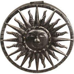 Luxform Lighting Solar LED Light Sun Wall Ornament Old Silver