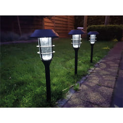 4 Solar Powered LED Stake Lights Outdoor Garden Lamps Pathway Security Lanterns