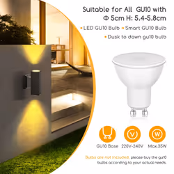 Outdoor Wall Lights Mains Powered, IP65 Up Down Outside Lights Exterior Wall Sconce, Aluminum Indoor Wall Lights Max 35W GU10 Wall Light for Front