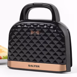 Sandwich Toaster Toastie Maker Machine Style Rose Gold/Black 750W