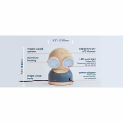 Allocacoc GoggleLamp Mr Watt wood Grey