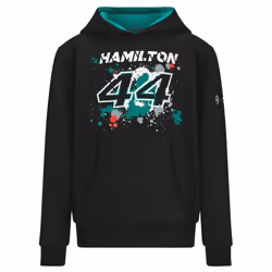2022 Mercedes Lewis Hamilton #44 Hooded Sweat (Black) - Kids - SB