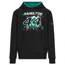 2022 Mercedes Lewis Hamilton #44 Hooded Sweat (Black) - Kids - SB