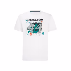 2022 Mercedes AMG Mens Lewis 44 T-Shirt (White) - XL