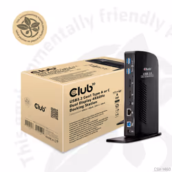 CLUB3D USB3.2 Gen1 Type A or C Dual Display 4K60Hz Docking Station DisplayLink® Certified - Additional view 7
