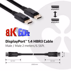 CLUB3D DisplayPort 1.4 HBR3 Cable 2m/6.56ft M/M 8K60Hz - Additional view 4