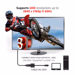 CLUB3D DisplayPort 1.2 to HDMI 2.0 UHD Active Adapter - Additional view 4