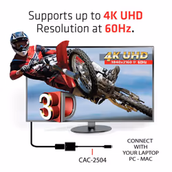 CLUB3D USB 3.1 Type C to HDMI 2.0 UHD 4K 60Hz Active Adapter - Additional view 4