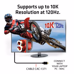 CLUB3D Ultra High Speed HDMI 4K120Hz, 8K60Hz Certified Cable 48Gbps M/M 1 m/3.28 ft - Additional view 5