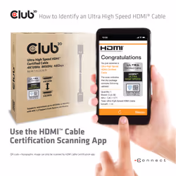 CLUB3D Ultra High Speed HDMI 4K120Hz, 8K60Hz Certified Cable 48Gbps M/M 1 m/3.28 ft - Additional view 7