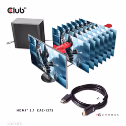 CLUB3D Ultra High Speed HDMI 4K120Hz, 8K60Hz Cable 48Gbps M/M 3 m/ 9.84ft - Additional view 5