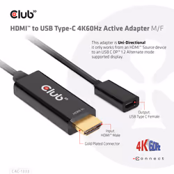 CLUB3D HDMI to USB Type-C 4K60Hz Active Adapter M/F - Additional view 6