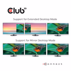 CLUB3D UNIVERSAL USB Gen1 Type-C Triple Display Dynamic PD Charging Dock with 65 Watt PS ( VGA, HDMI, DP, ETHERNET) - Additional view 4