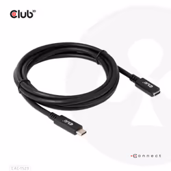 CLUB3D USB Gen1 Type-C Extension Cable 5Gbps 60W(20V/3A) 4K60Hz M/F 2m/6.56ft - Additional view 6